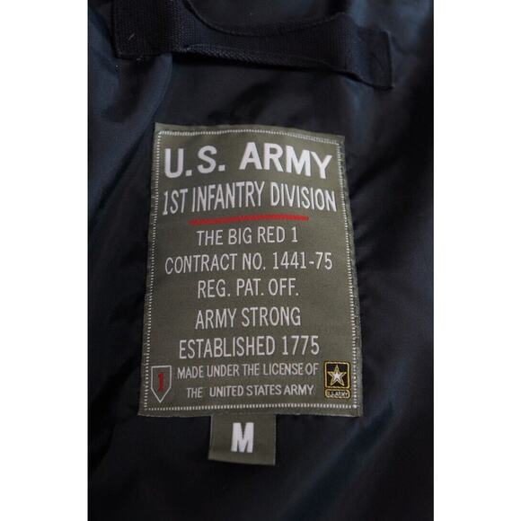 US Army 1st Infantry Division The Big Red 1 RARE Black Jacket/Coat Men's Size M - Picture 12 of 12